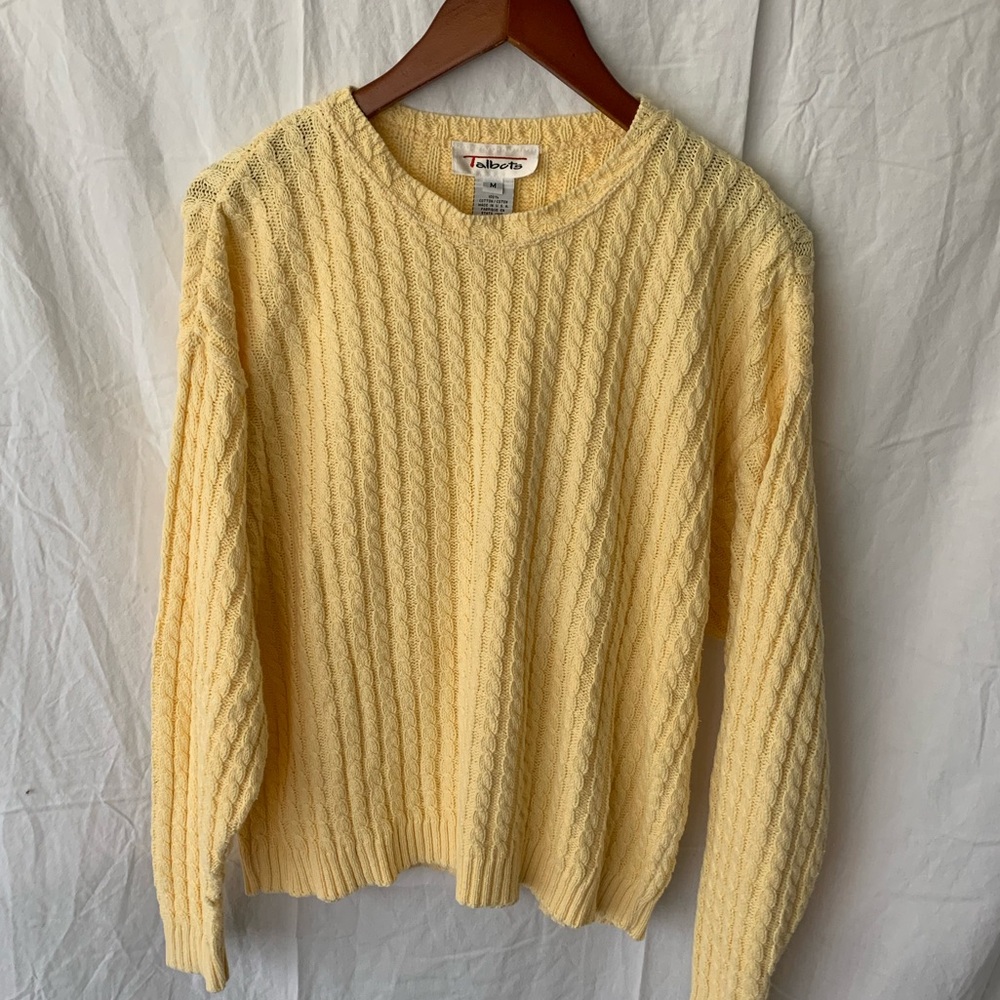 Talbots Light Yellow Knit Sweater